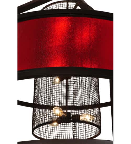 Tavern Red 9 Light 48" Wide Abstract Pendant