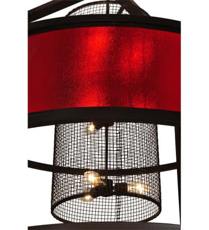 Tavern Red 9 Light 48" Wide Abstract Pendant