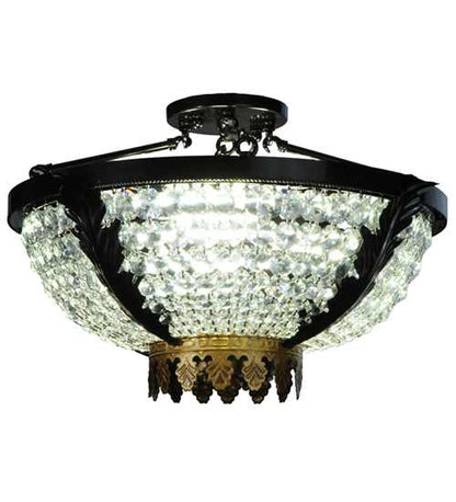 Chrisanne 3 Light 18" Wide Semi-Flush Bowl Ceiling Fixture