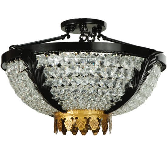 Chrisanne 3 Light 18" Wide Semi-Flush Bowl Ceiling Fixture