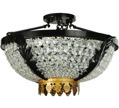 Chrisanne 3 Light 18" Wide Semi-Flush Bowl Ceiling Fixture