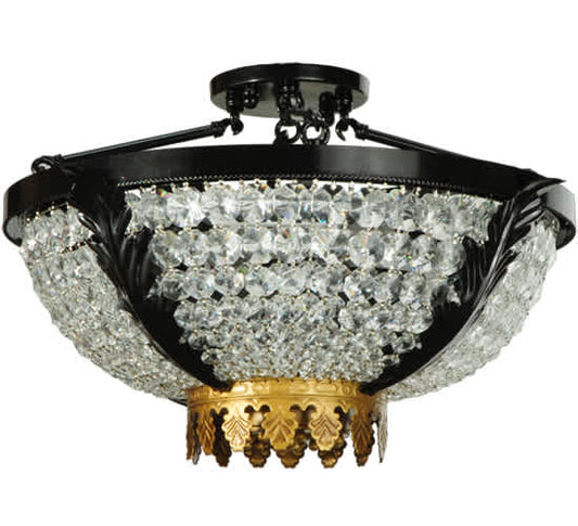 Chrisanne 3 Light 18" Wide Semi-Flush Bowl Ceiling Fixture