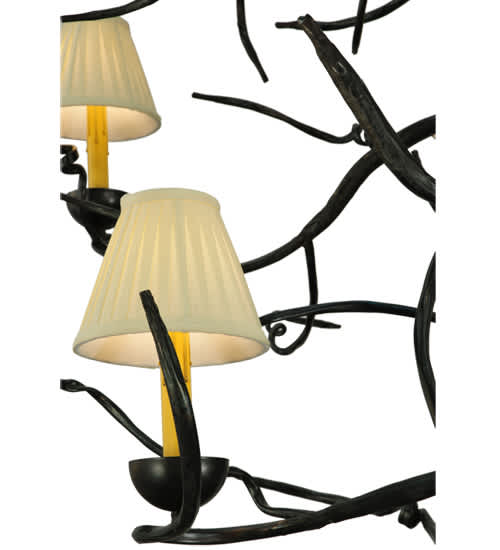 Winter Solstice 6 Light 50" Wide Wrought Iron Chandelier