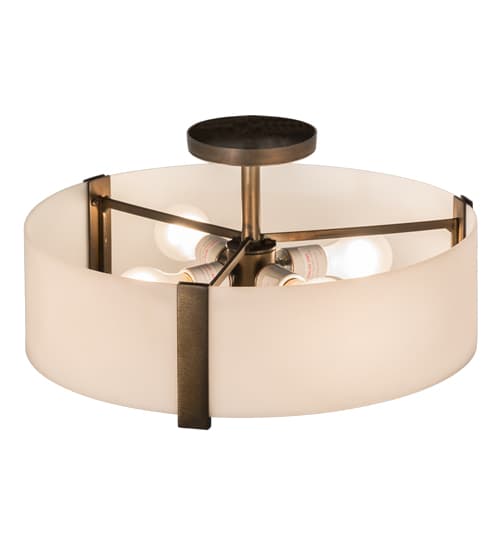Cilindro Bartel 4 Light 18" Wide Semi-Flush Drum Ceiling Fixture