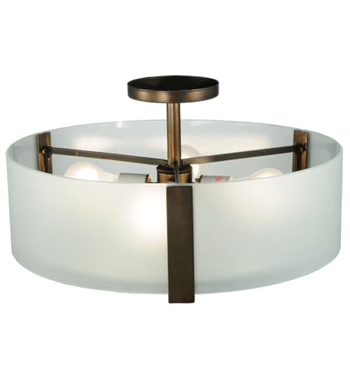 Cilindro Bartel 4 Light 18" Wide Semi-Flush Drum Ceiling Fixture