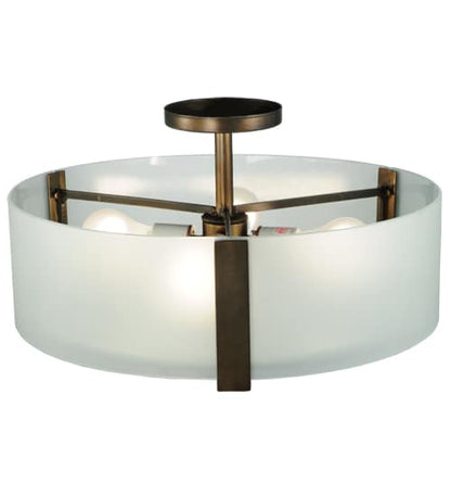 Cilindro Bartel 4 Light 18" Wide Semi-Flush Drum Ceiling Fixture