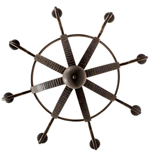 Barrel Stave Madera 8 Light 48" Wide Taper Candle Style Chandelier - Coffee Bean Finish