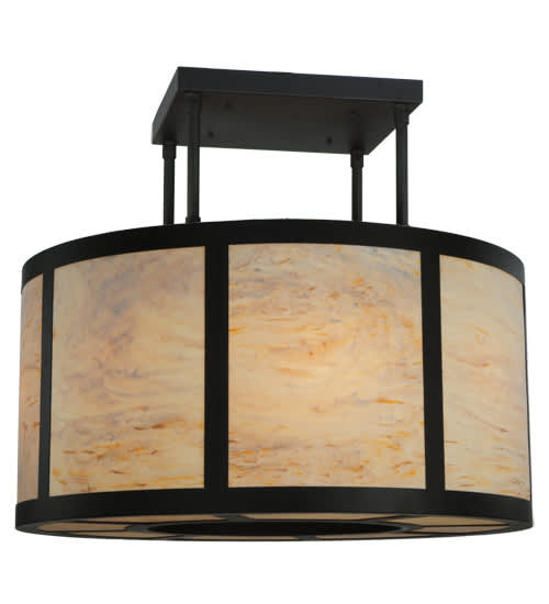 Cilindro Vicksburg 8 Light 48" Wide Semi-Flush Drum Ceiling Fixture - Oil Rubbed Bronze Finish