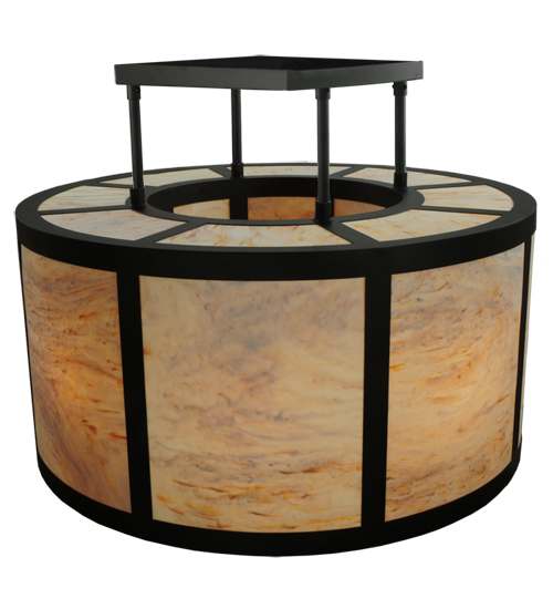 Cilindro Vicksburg 8 Light 48" Wide Semi-Flush Drum Ceiling Fixture - Oil Rubbed Bronze Finish