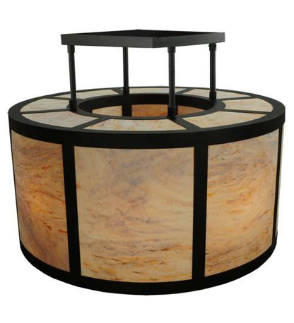 Cilindro Vicksburg 8 Light 48" Wide Semi-Flush Drum Ceiling Fixture - Oil Rubbed Bronze Finish