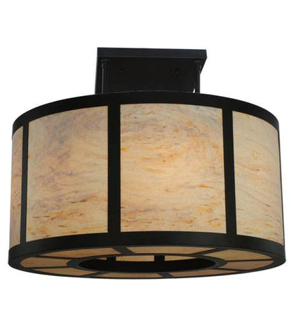 Cilindro Vicksburg 8 Light 48" Wide Semi-Flush Drum Ceiling Fixture - Oil Rubbed Bronze Finish