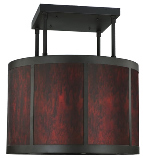 Cilindro Vicksburg 8 Light 36" Wide Semi-Flush Drum Ceiling Fixture