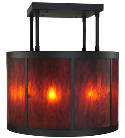 Cilindro Vicksburg 8 Light 36" Wide Semi-Flush Drum Ceiling Fixture