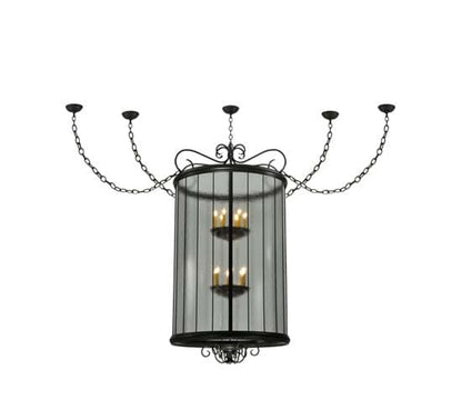 Brio 12 Light 36" Wide Taper Candle Pendant