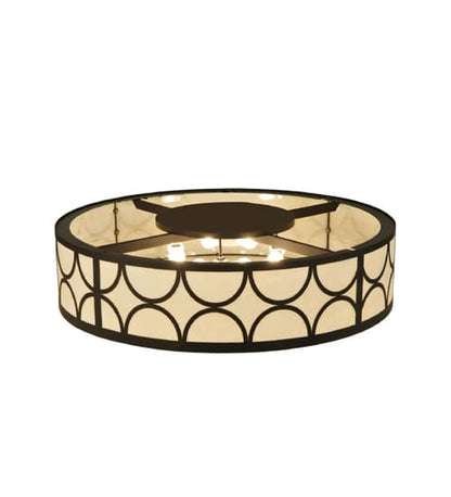 Revival Deco Cilindro 8 Light 48" Wide Flush Mount Drum Ceiling Fixture