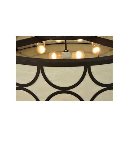 Revival Deco Cilindro 8 Light 48" Wide Flush Mount Drum Ceiling Fixture