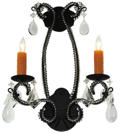 Peak Crystal 2 Light 20" Tall Wall Sconce