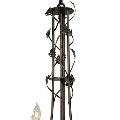 Meyda Tiffany Oak Leaf 15 Light 72" Wide Taper Candle Style Chandelier