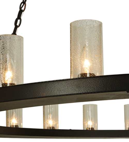 Loxley 36 Light 72" Wide Pillar Candle Style Chandelier with Clear, Seedy Glass Shades - Timeless Bronze Finish