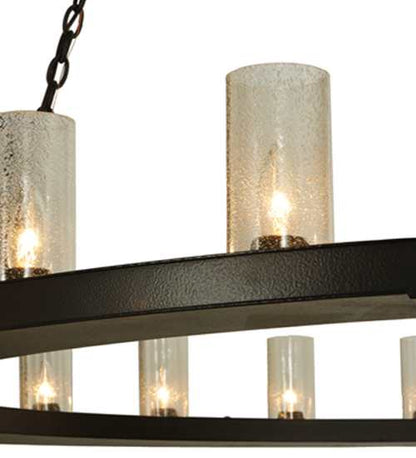 Loxley 36 Light 72" Wide Pillar Candle Style Chandelier with Clear, Seedy Glass Shades - Timeless Bronze Finish