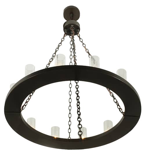 Loxley 36 Light 72" Wide Pillar Candle Style Chandelier with Clear, Seedy Glass Shades - Timeless Bronze Finish