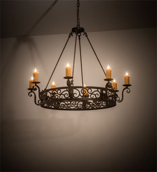Delano 8 Light 42" Wide Taper Candle Style Chandelier - Custom Finish