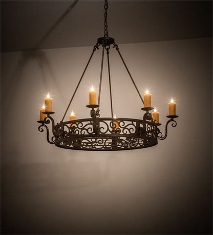 Delano 8 Light 42" Wide Taper Candle Style Chandelier - Custom Finish