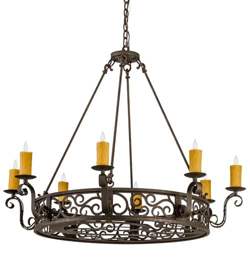 Delano 8 Light 42" Wide Taper Candle Style Chandelier - Custom Finish