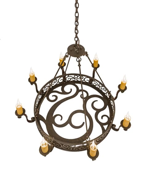Delano 8 Light 42" Wide Taper Candle Style Chandelier - Custom Finish