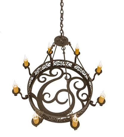 Delano 8 Light 42" Wide Taper Candle Style Chandelier - Custom Finish