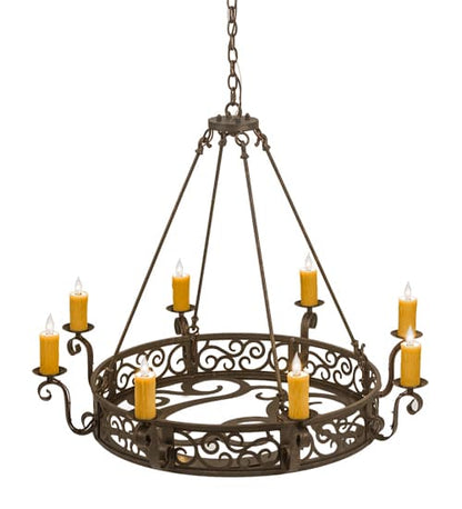 Delano 8 Light 42" Wide Taper Candle Style Chandelier - Custom Finish