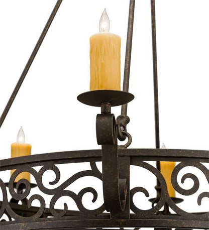 Delano 8 Light 42" Wide Taper Candle Style Chandelier - Custom Finish