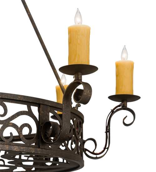 Delano 8 Light 42" Wide Taper Candle Style Chandelier - Custom Finish