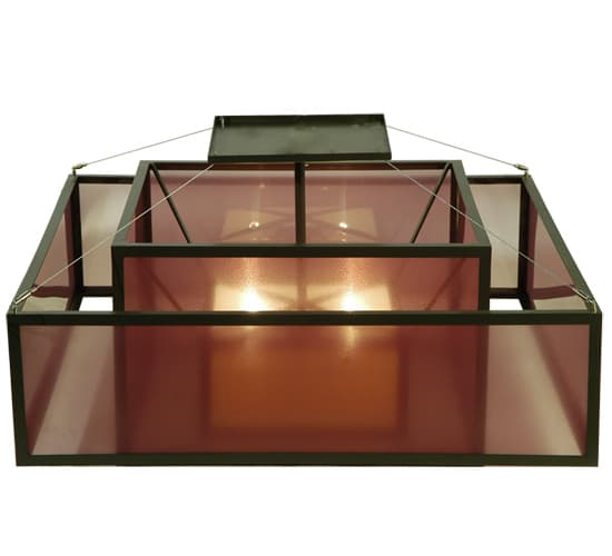 Quadrato Umador 4 Light 51" Wide Semi-Flush Square Ceiling Fixture - Timeless Bronze Finish