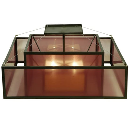 Quadrato Umador 4 Light 51" Wide Semi-Flush Square Ceiling Fixture - Timeless Bronze Finish