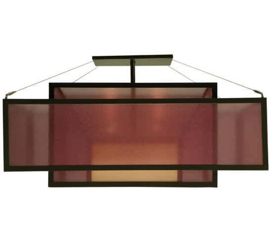 Quadrato Umador 4 Light 51" Wide Semi-Flush Square Ceiling Fixture - Timeless Bronze Finish