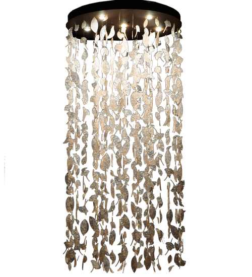 Ginkgo Leaf 6 Light 44" Wide Pendant