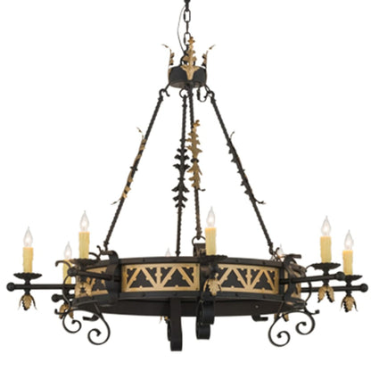 Meyda Tiffany Filomena 8 Light 48" Wide Taper Candle Style Chandelier