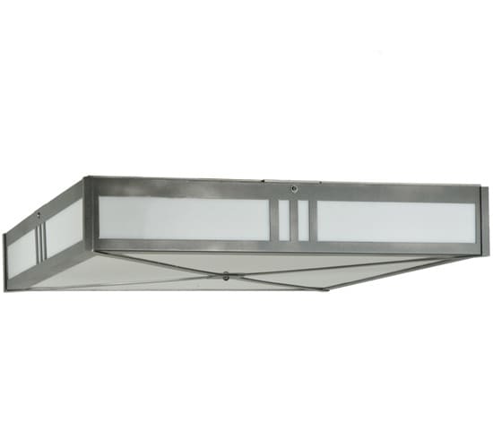 Whitewing 4 Light 36" Wide Flush Mount Square Ceiling Fixture - Blackened Pewter Finish - GU24 Bulb Base