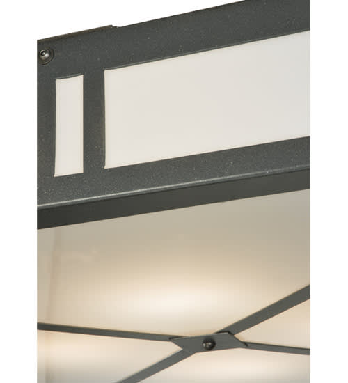 Whitewing 4 Light 36" Wide Flush Mount Square Ceiling Fixture - Blackened Pewter Finish - GU24 Bulb Base