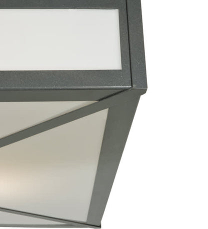 Whitewing 4 Light 36" Wide Flush Mount Square Ceiling Fixture - Blackened Pewter Finish - GU24 Bulb Base
