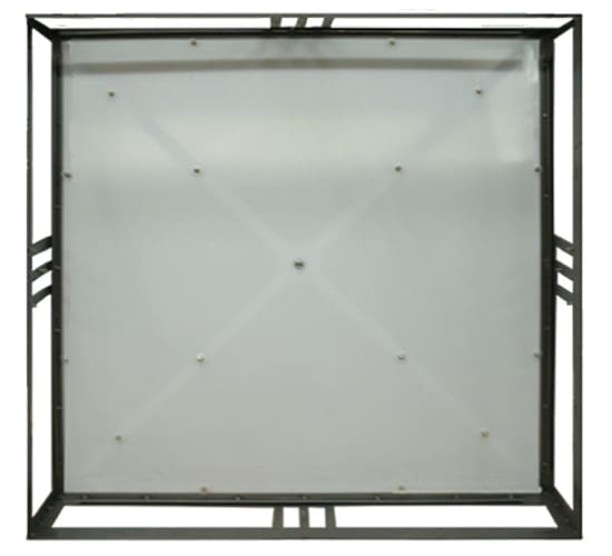 Whitewing 4 Light 36" Wide Flush Mount Square Ceiling Fixture - Blackened Pewter Finish - GU24 Bulb Base