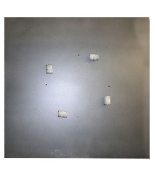 Whitewing 4 Light 36" Wide Flush Mount Square Ceiling Fixture - Blackened Pewter Finish - GU24 Bulb Base