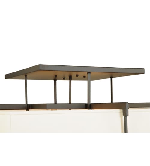 Quadrato Massage 8 Light 55" Wide Semi-Flush Square Ceiling Fixture