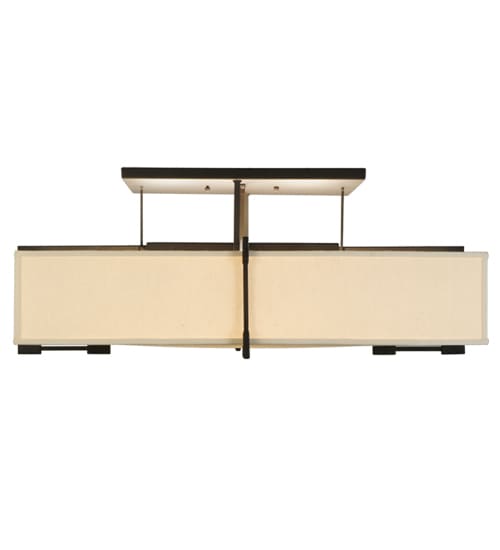 Quadrato Massage 8 Light 55" Wide Semi-Flush Square Ceiling Fixture