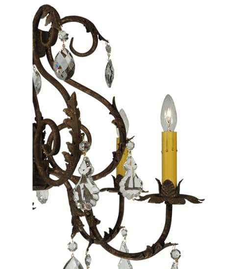 Chantilly 5 Light 24" Wide Crystal Candle Style Chandelier