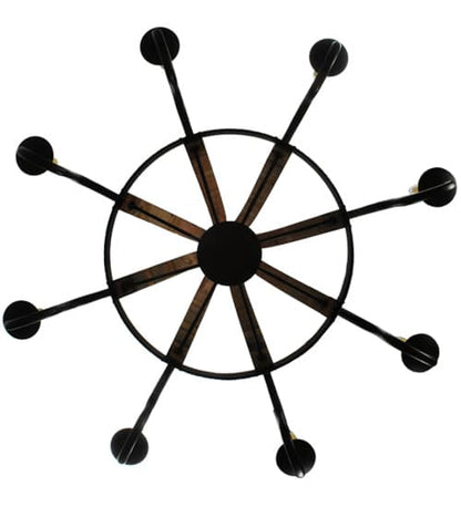 Barrel Stave Madera 8 Light 50" Wide Taper Candle Style Chandelier