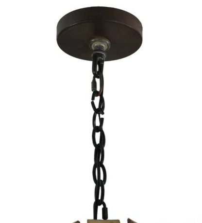 Barrel Stave Madera 8 Light 50" Wide Taper Candle Style Chandelier