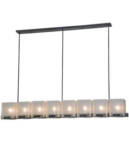 Ice Cube 8 Light 78" Wide Linear Chandelier