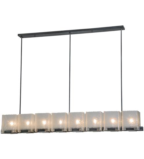 Ice Cube 8 Light 78" Wide Linear Chandelier